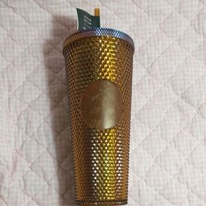 Starbucks Limited Edition Gold Iridescent Studded Tumbler